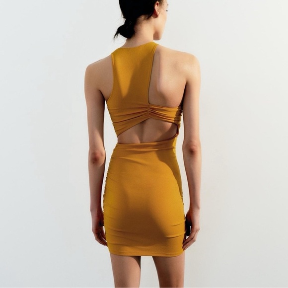 ZARA ONE SHOULDER CUT OUT MINI DRESS - Picture 4 of 13
